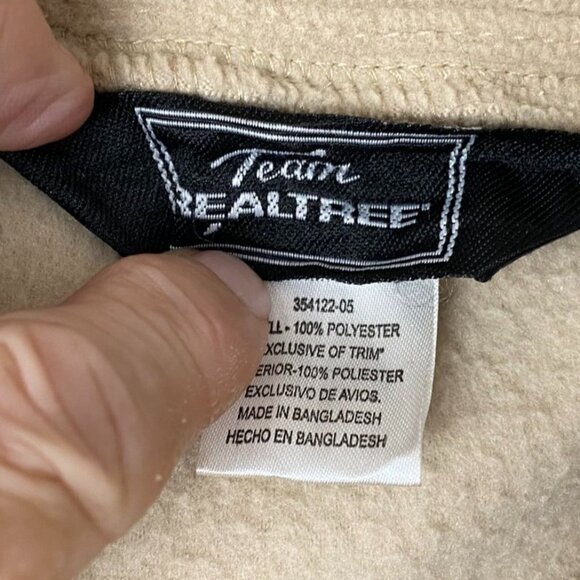 Team Realtree Mens Jacket Medium Fleece Full Zip High Neck Outdoors Beige - Picture 3 of 12